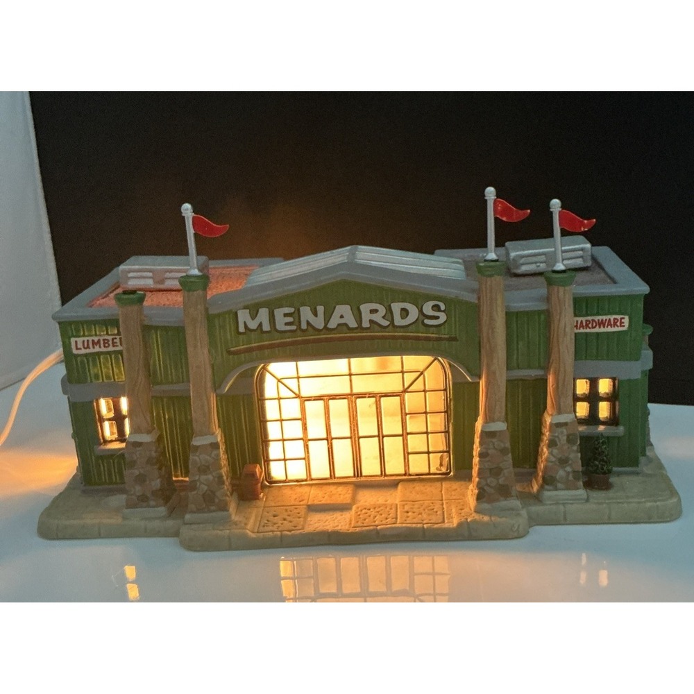Rare Lemax MENARDS Store Building Rare 2006 w Light Cord No Box Read Description